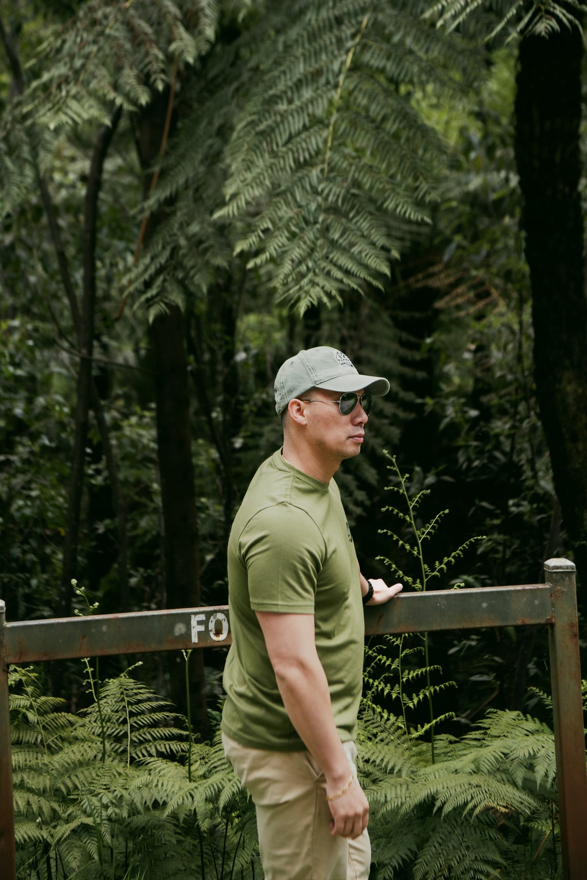 Mens' 4X4 lovers Army Green Tee