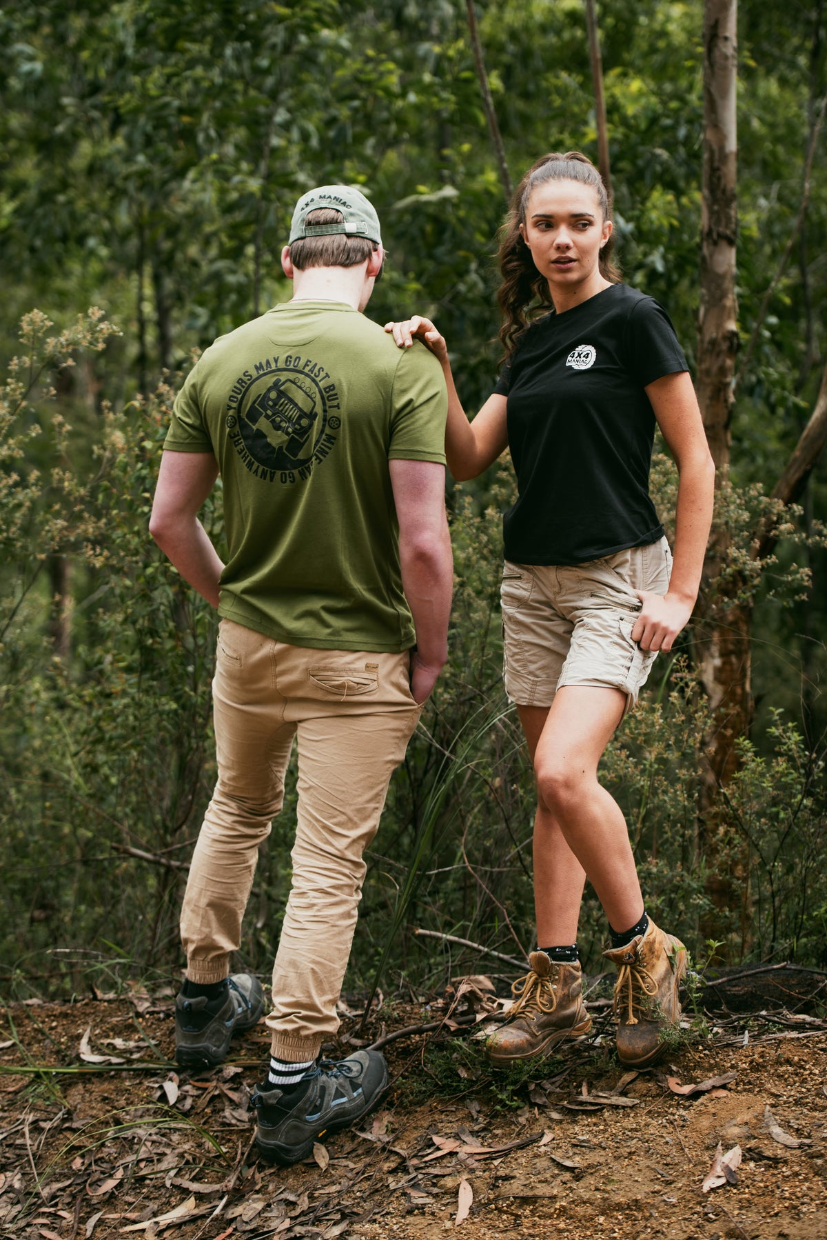 Mens' 4X4 lovers Army Green Tee